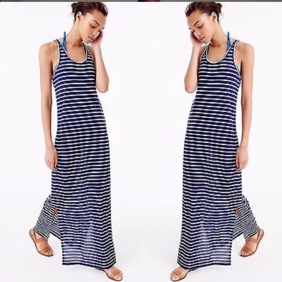 J. Crew Dresses & Skirts - J Crew Striped Racerback Maxi Dress XS